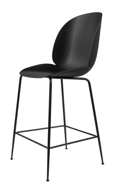 Gubi beetle barstol plast svarta ben svart