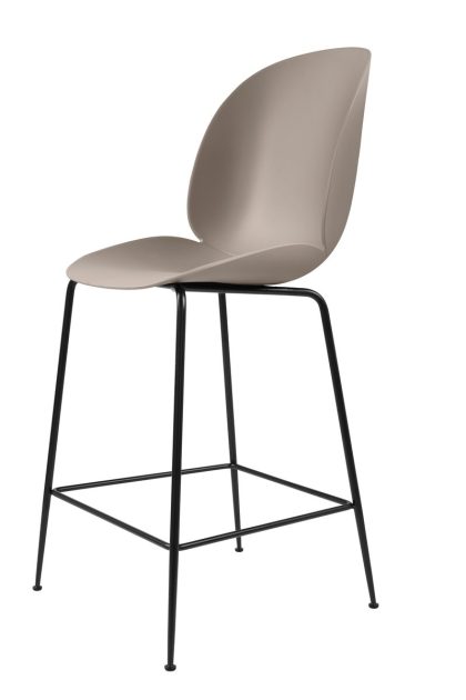 Gubi beetle barstol plast svarta ben new beige