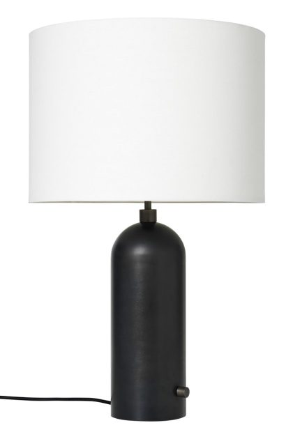 Gubi gravity l bordslampa blackend steel + vit skärm