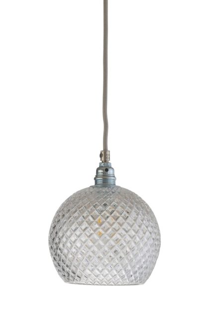 Ebb & flow rowan taklampa chrystal Ø 15,5 cm small check m. silversladd