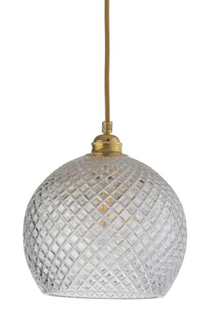 Ebb & flow rowan taklampa crystal Ø 22 cm small check m. guldsladd