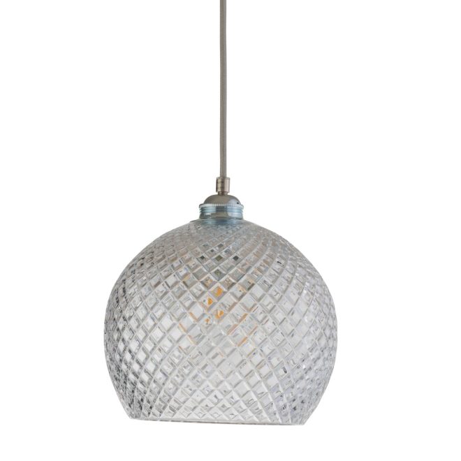 Ebb & flow rowan taklampa crystal Ø 22 cm small check m. silversladd