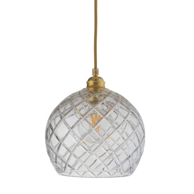 Ebb & flow rowan taklampa crystal Ø 22 cm medium check m. guldsladd
