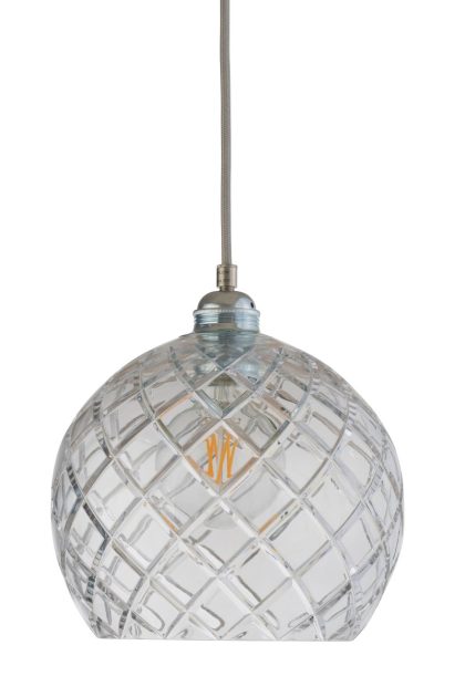 Ebb & flow rowan taklampa crystal Ø 22 cm medium check m. silversladd
