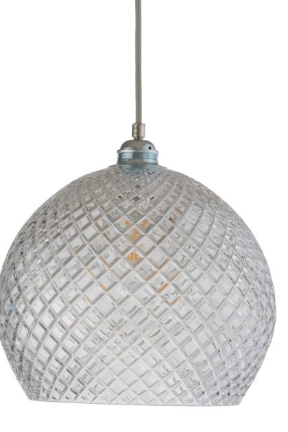 Ebb & flow rowan taklampa chrystal Ø 28 cm small check m. silversladd