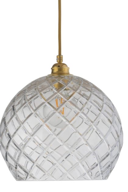Ebb & flow rowan taklampa chrystal Ø 28 cm medium check m. guldsladd