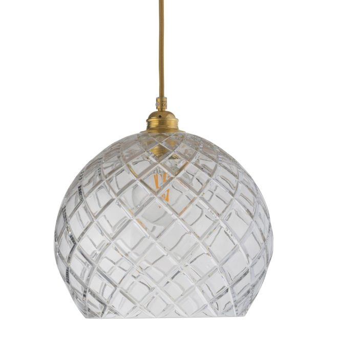 Ebb & flow rowan taklampa chrystal Ø 28 cm medium check m. guldsladd