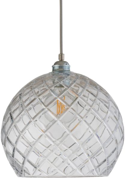 Ebb & flow rowan taklampa chrystal Ø 28 cm medium check m. silversladd