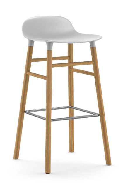 Normann copenhagen form barstol ekben 75 cm vit
