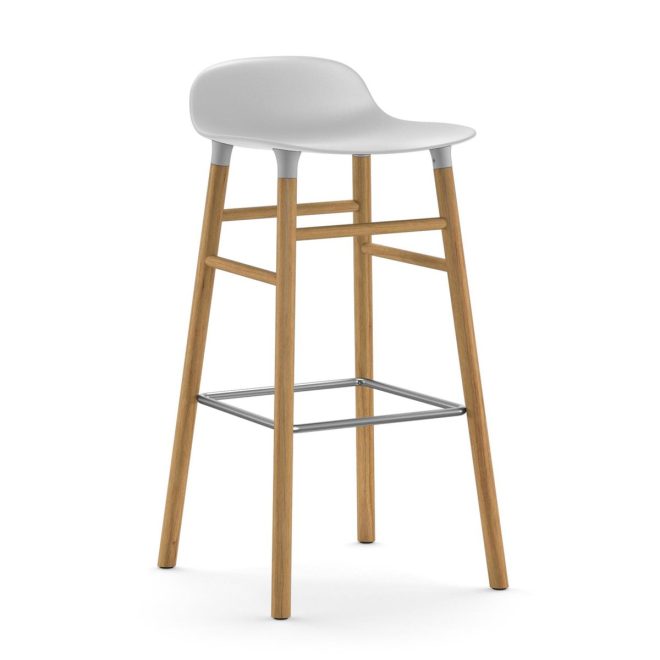 Normann copenhagen form barstol ekben 75 cm vit