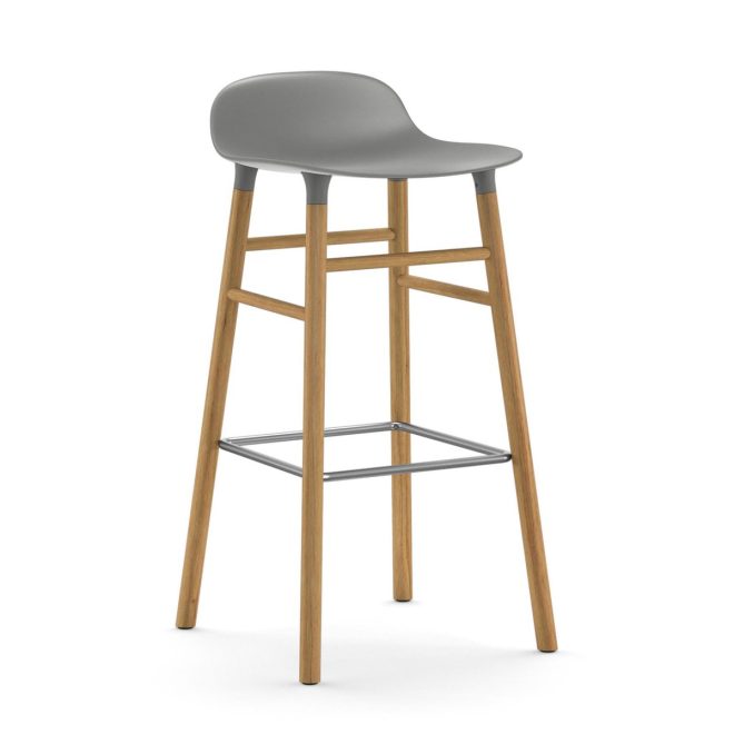 Normann copenhagen form barstol ekben 75 cm grå