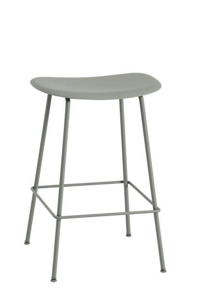 Muuto fiber counter stol 65 cm dusty green-green (plastic)