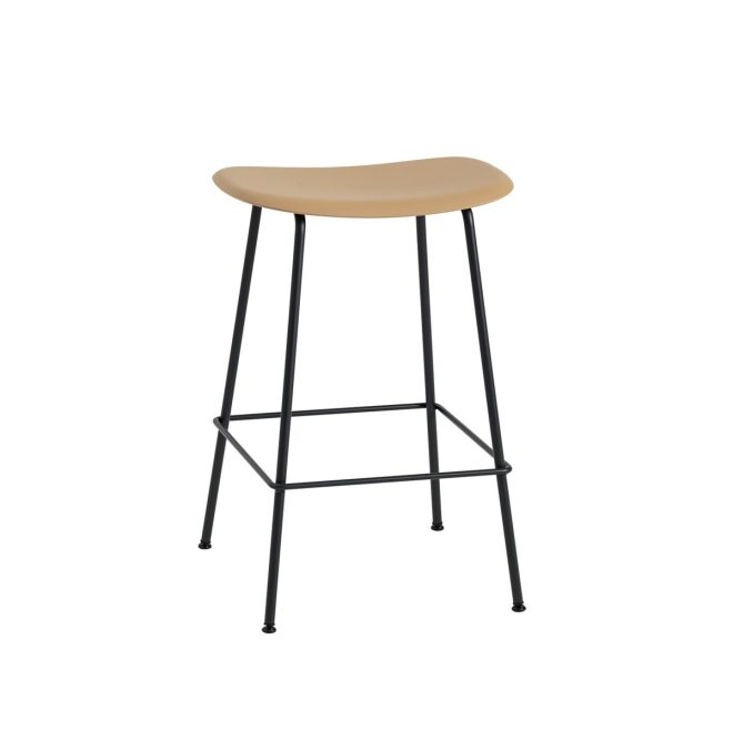 Muuto fiber counter stol 65 cm ochre-black
