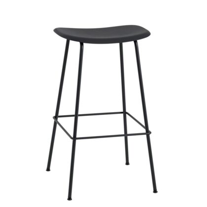 Muuto fiber barstol tube bas plastsits 75 cm black-anthracite black