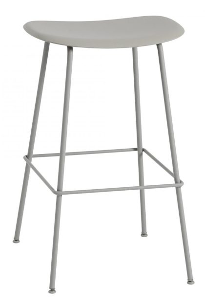 Muuto fiber barstol tube bas plastsits 75 cm grey