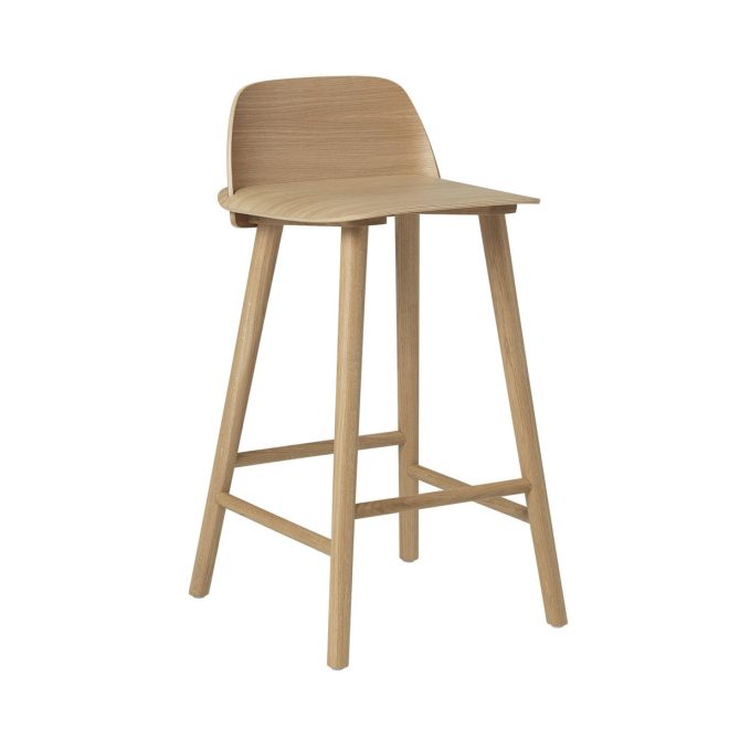 Muuto nerd counter stol 65 cm oak