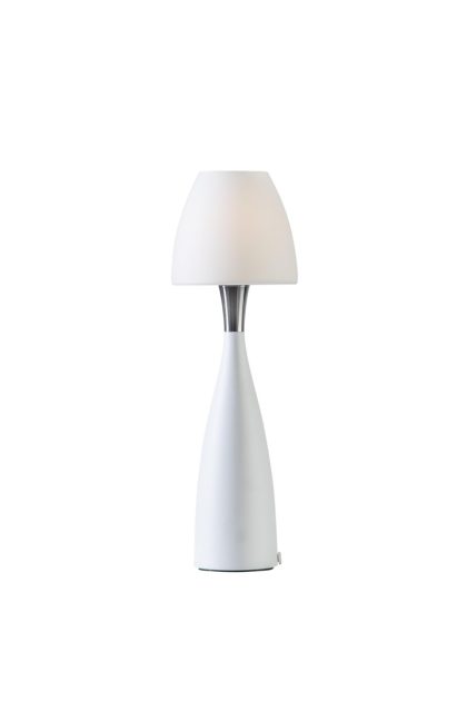 Belid anemon bordslampa, liten vit opal