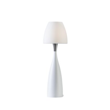 Belid anemon bordslampa, stor vit opal