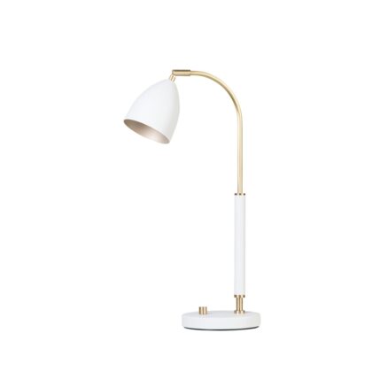 Belid deluxe bordslampa vit, mässing