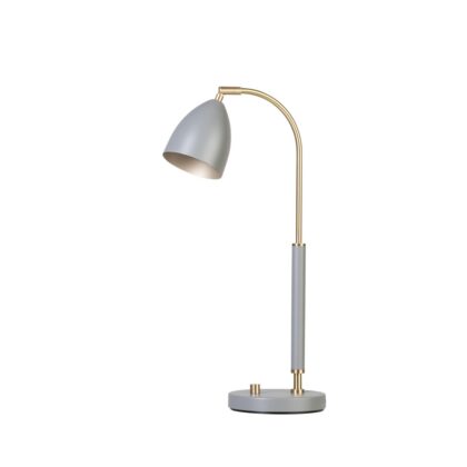 Belid deluxe bordslampa varmgrå, mässing