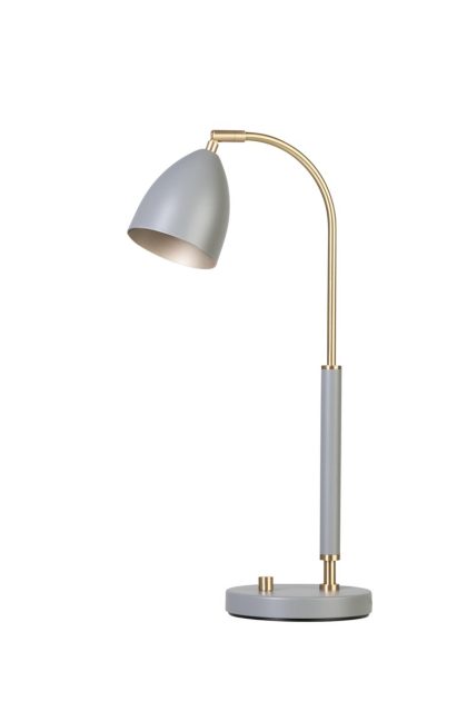 Belid deluxe bordslampa varmgrå, mässing