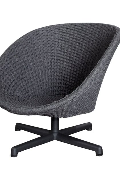 Cane-line peacock svängfåtölj dark grey, aluminiumben