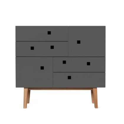 Zweed peep b1 byrå slate grey, retro, ekstativ