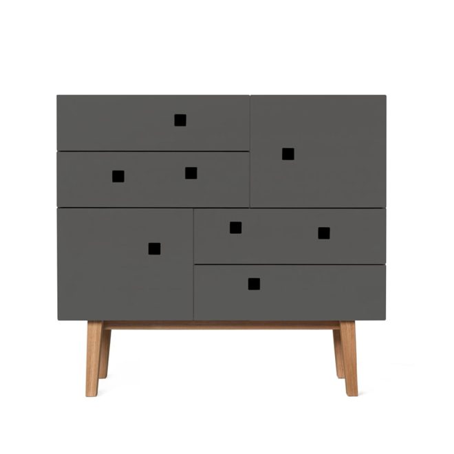Zweed peep b1 byrå slate grey, retro, ekstativ