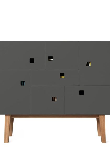 Zweed peep c1 skåp slate grey, retro, ekstativ