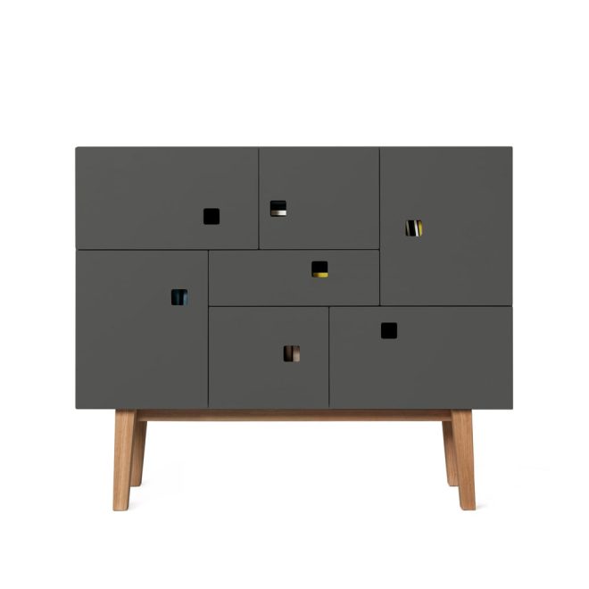 Zweed peep c1 skåp slate grey, retro, ekstativ