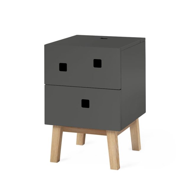 Zweed peep s1 sängbord slate grey, retro, ekstativ