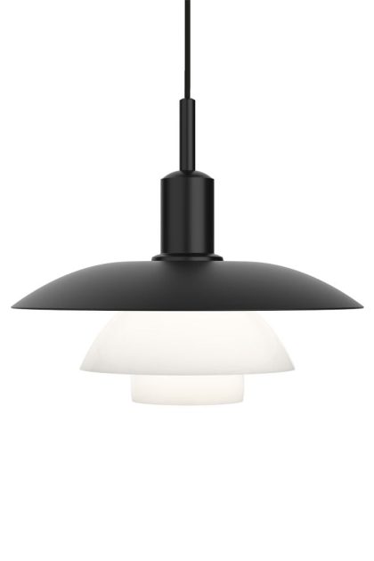 Louis poulsen ph 5/5 led pendel metall svart/glas
