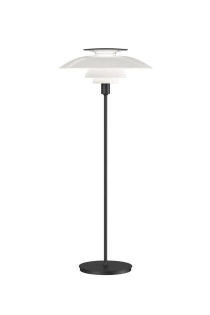 Louis poulsen ph 80 golvlampa svart, vit opal akryl