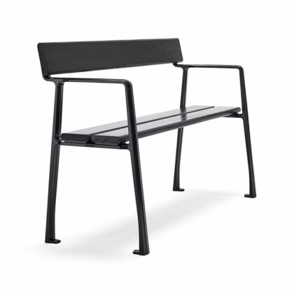 Byarums bruk piccolo soffa mahogny svart lasyr, svart stativ