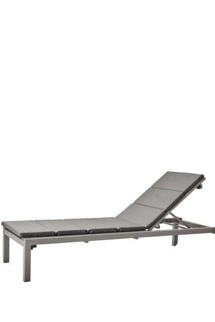 Cane-line relax solsäng sunbrella natté light grey, inkl grå dyna