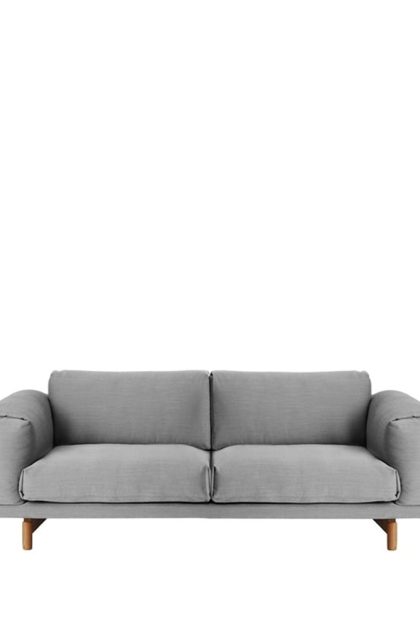 Muuto rest soffa 2-sits tyg steelcut trio ii 133 light grey-ekben