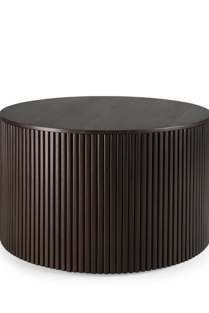 Ethnicraft roller max soffbord runt mahogny dark brown 60 cm
