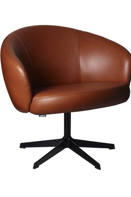 Swedese rondino fåtölj elmosoft 33001 brun-svartlackad