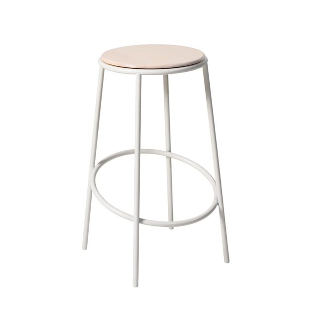Smd design saturnus barpall ask, vitt stativ