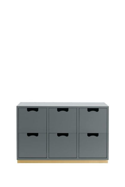 Asplund snö b2 byrå storm grey, björksockel