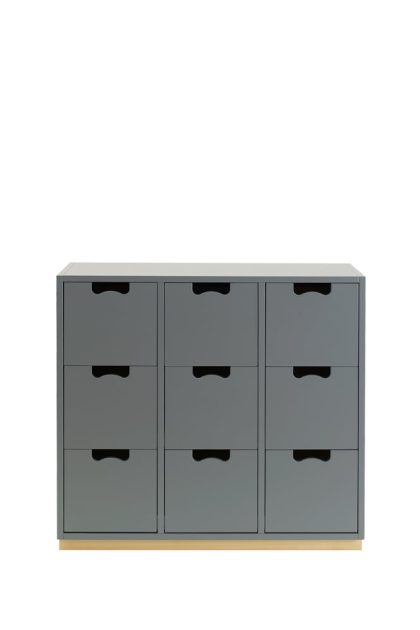 Asplund snö b3 byrå storm grey, björksockel