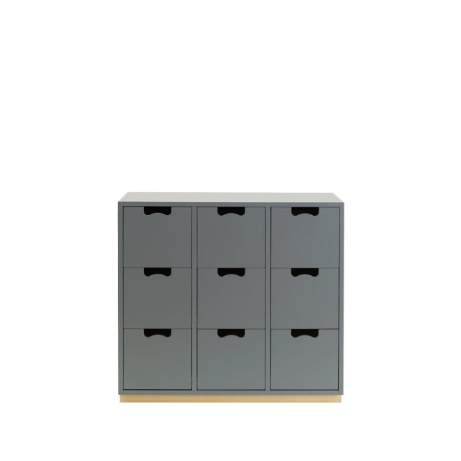 Asplund snö b3 byrå storm grey, björksockel