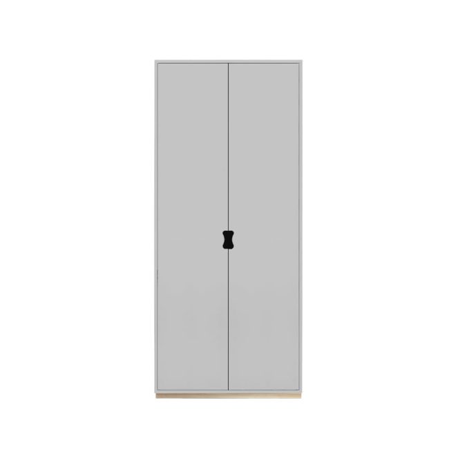 Asplund snö f högskåp light grey, björksockel, dj.42 cm