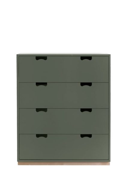 Asplund snö a byrå green khaki, björksockel