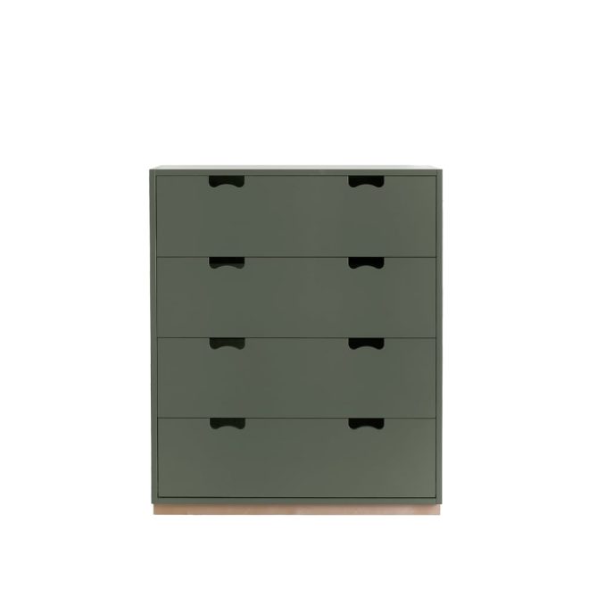 Asplund snö a byrå green khaki, björksockel