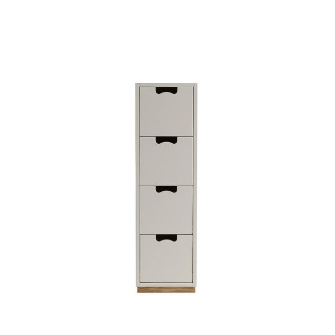Asplund snö j4 byrå light grey, eksockel