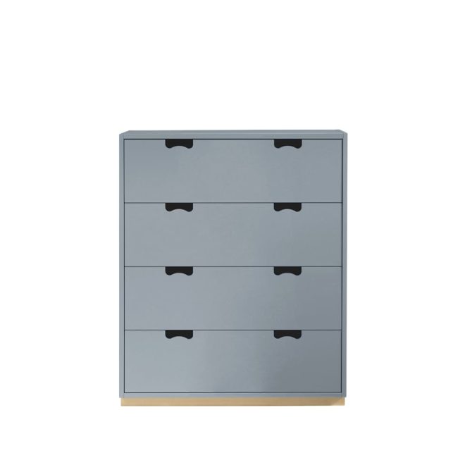 Asplund snö a byrå nordic blue, björksockel
