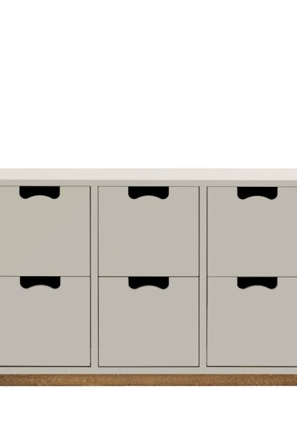 Asplund snö b2 byrå light grey, eksockel