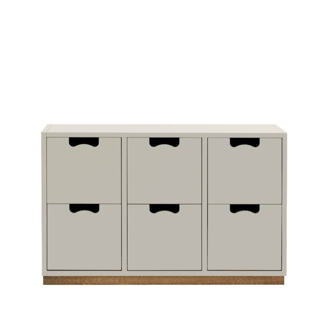 Asplund snö b2 byrå light grey, eksockel