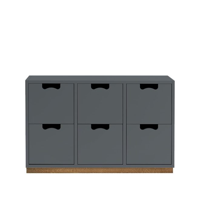 Asplund snö b2 byrå storm grey, eksockel